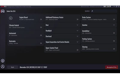 MaxiECU Fault Codes Screenshot